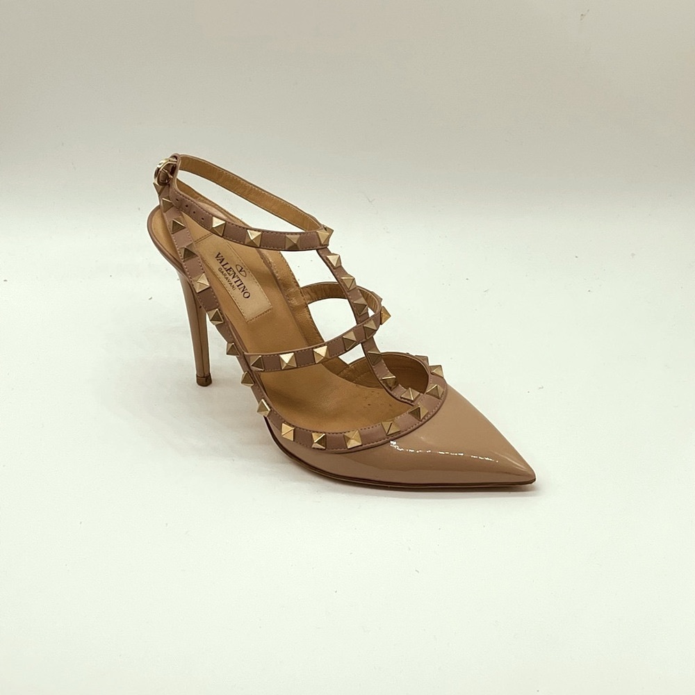 Valentino Rockstud Patent Sandals.
